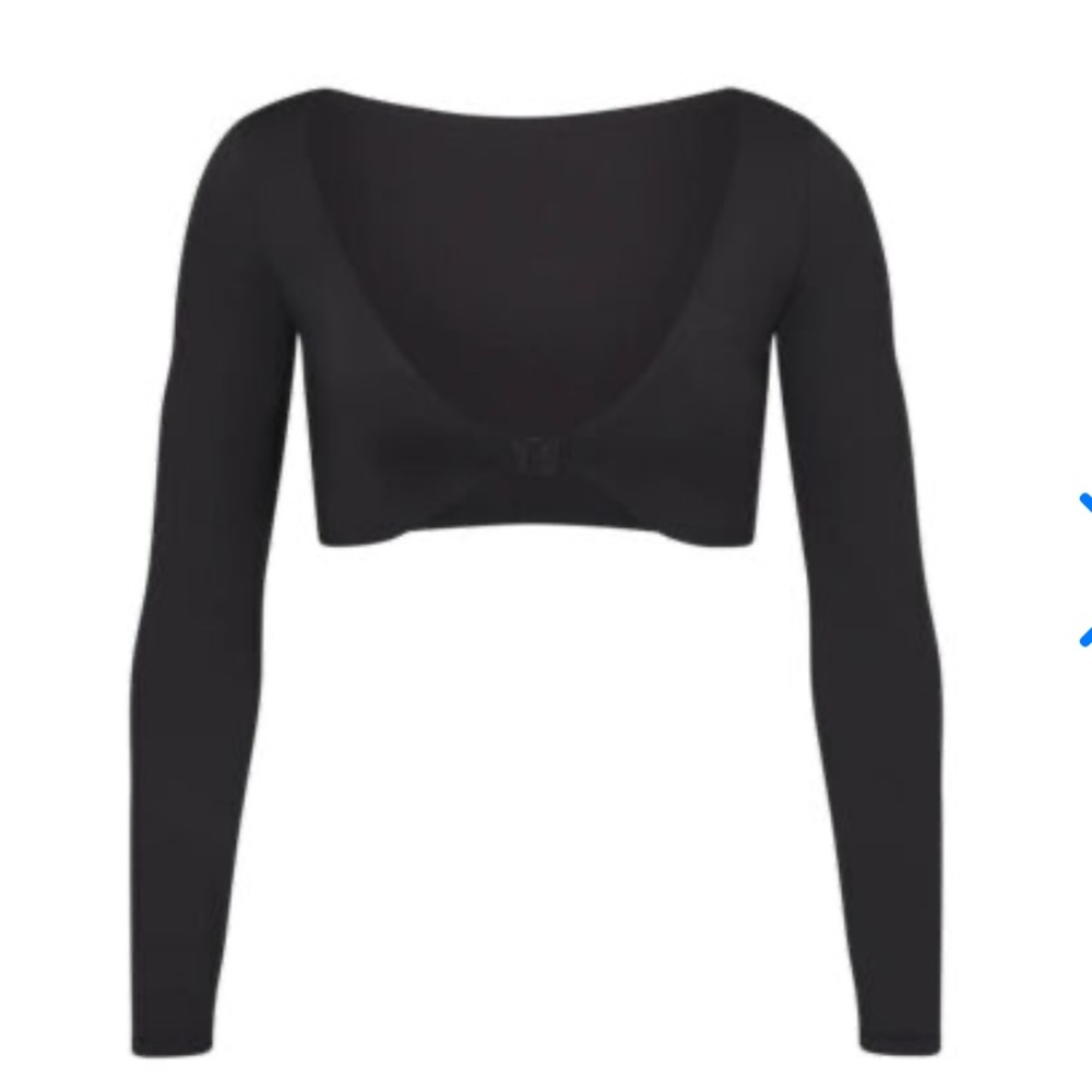 SKIMS Recycled Swim Long Sleeve Shrug sz.L Onyx